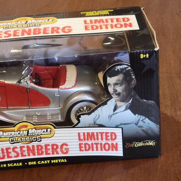 Clark Gables's American Muscle Classics 1935 Duesenberg Roadster Silver/Red - Picture 3 of 12